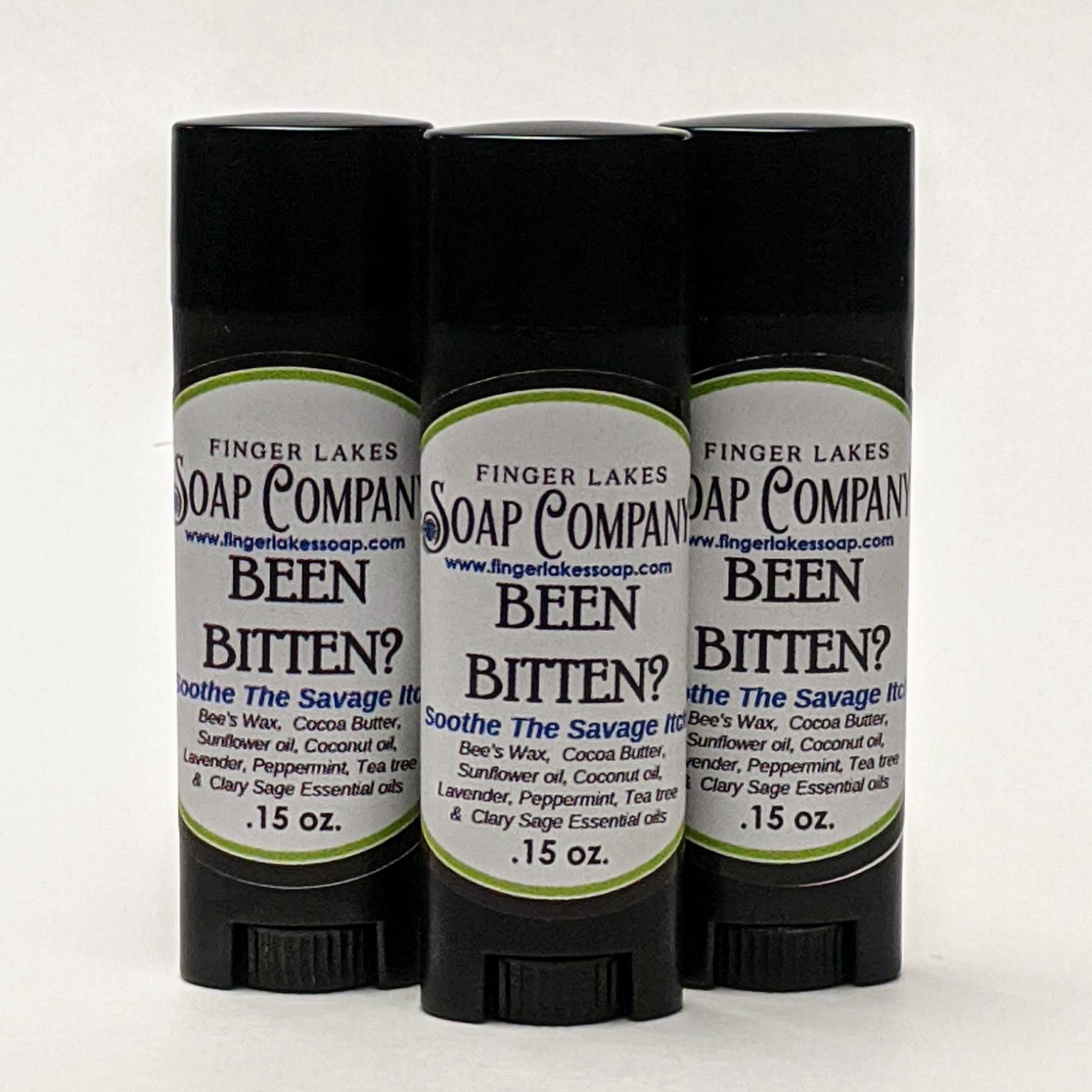 Been Bitten? Bug Bite Relief Stick 3pack Finger Lakes Soap Company